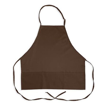 Kng 3 Pocket Adjustable Coffee Bib Apron 1040COF